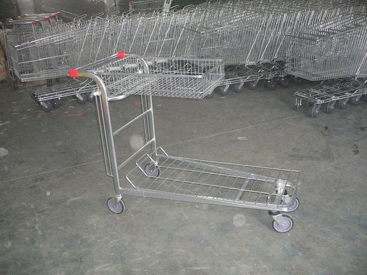 چین سوپر مارکت محموله انبار چرخ دستی با سبد تاشو و آرم سفارشی کارخانه