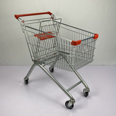 خرید چرخ دستی گاری سوپرمارکت فولادی 125L Q195 استیل با صندلی کودک online manufacture