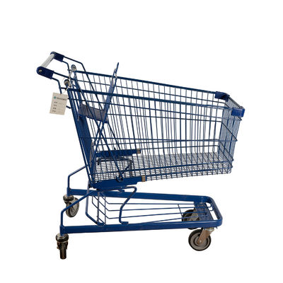 خرید سبد چرخ دستی فلزی سوپرمارکت Q195 استیل 150 لیتری با صندلی کودک تاشو online manufacture