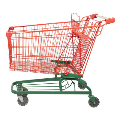خرید سبد مشبک فلزی چرخ دستی سبد خرید کالسکه خرید سیم سبز قرمز با قاب پایین online manufacture