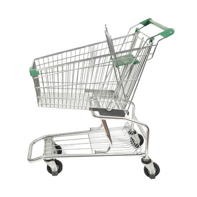 خرید سبد خرید استیل سوپرمارکت آمریکایی 100 لیتری چرخ دستی خواربارفروشی SGS online manufacture