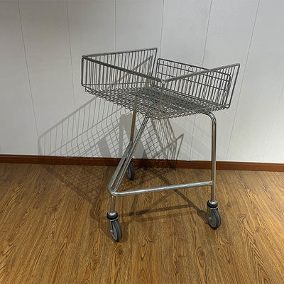 خرید Shallow Shopping Trolley For Disabled  With Escalator Wheels Push Along Steel Shopping Cart online manufacture