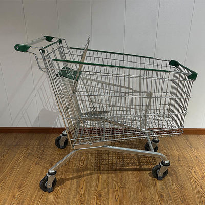 خرید Hot Sale Supermarket Metal European Shopping Trolley with PU Wheels تولید آنلاین