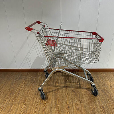 خرید 125L European Style Hand Folding Shopping Trolley Cart with Children Seats تولید آنلاین