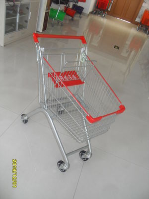 چین Q195 سوپرمارکت Push Cart 60L ظرفیت چرخ دستی کوچک خرید 750x461x935mm کارخانه